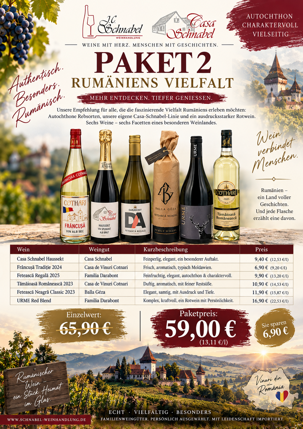 Rumäniens Vielfalt - Paket Rumänische Weinwochen