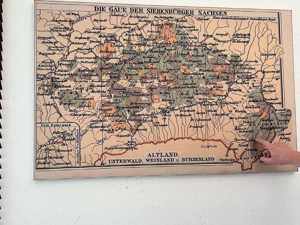 Historische Karte Siebenbürgens mit dem Altland und dem Königsboden